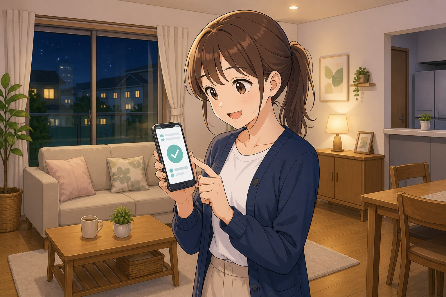 予約できて安心した様子